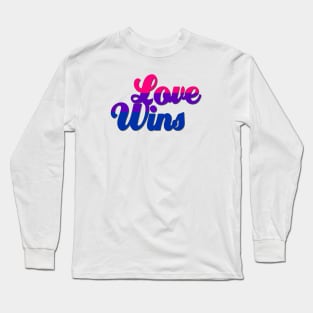 Love Wins Bisexual Pride Flag Long Sleeve T-Shirt